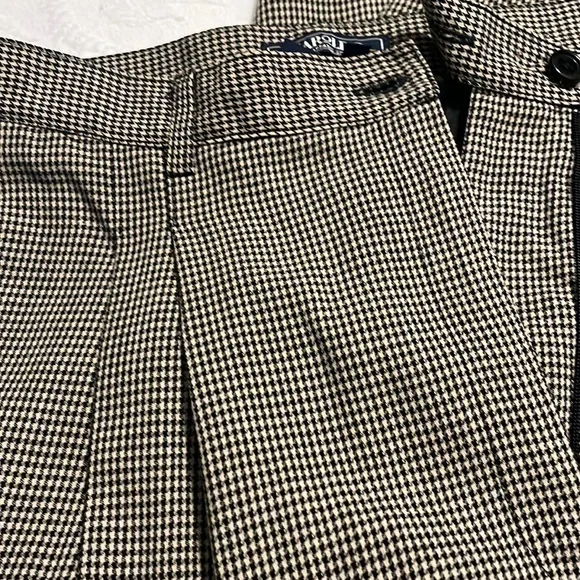 Harold’s wool black and beige check pants in perfect condition size 8 - Picture 3 of 6